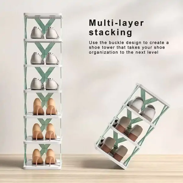 Multi-Layer Shoe Storage Rack | Detachable Shoe Organizer Shelf for Bedroom & Indoor Use | Space-Saving Storage Cabinet