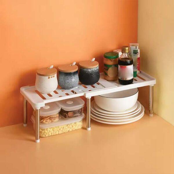 Multifunctional Telescopic Shoe & Storage Rack – Stainless Steel Shelf for Under-Sink, Kitchen & Cabinet Organization