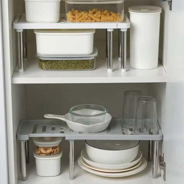 Multifunctional Telescopic Shoe & Storage Rack – Stainless Steel Shelf for Under-Sink, Kitchen & Cabinet Organization