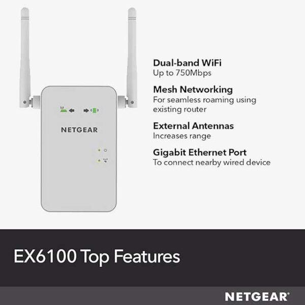 NETGEAR WN3500RP Universal Dual Band WiFi Extender – Wall Plug Range Booster for Stronger Wireless Signal