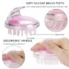 NEWI Scalp Care Brush - Upgraded Hair Scalp Massager & Shampoo Head Scrubber for All Hairstyles (Pink)