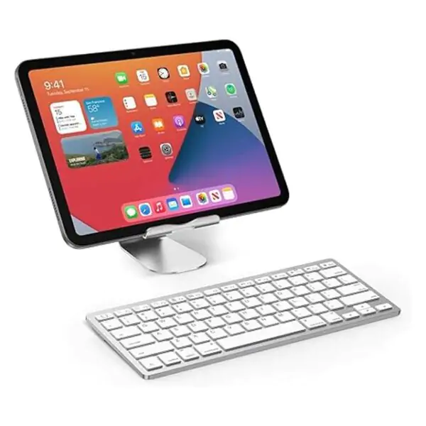 OMOTON Bluetooth Keyboard for iPad 10th Gen, iPad 10.2, iPad Pro, Air & Mini – Wireless Keyboard for iPad & Bluetooth Devices (White)