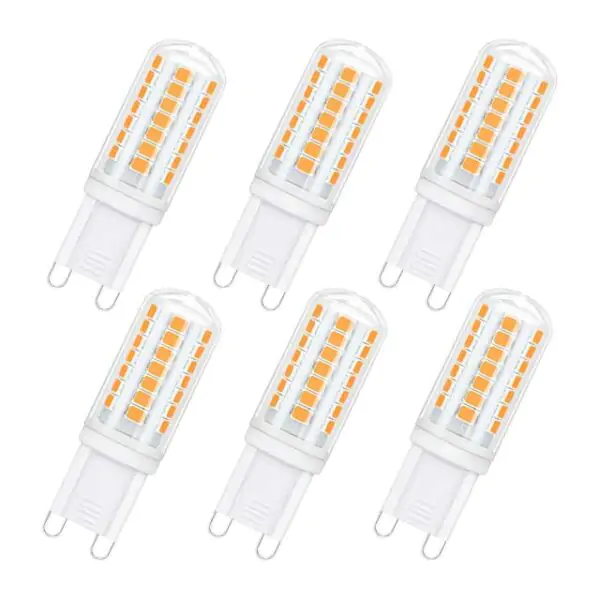 PURSNIC G9 LED Bulbs Dimmable – 3W (25W Halogen Equivalent), Warm White 3000K, 350LM, Energy-Saving, High CRI＞83 – 5 Pack