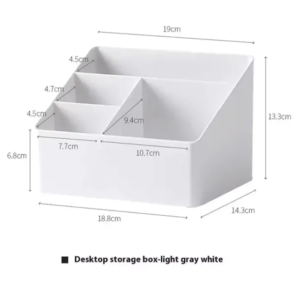 Plastic Desktop Storage Box | Office & Cosmetic Organizer | Remote Control & Debris Collector for Living Room & Dormitory