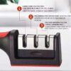 Handheld Multi-Stage Knife Sharpener – Quick Sharpening Tool with Non-Slip Base for Kitchen Knives
