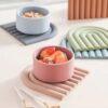 Rainbow Silicone Table Mat – Heat-Resistant Coaster, Pot Holder & Placemat for Kitchen Use