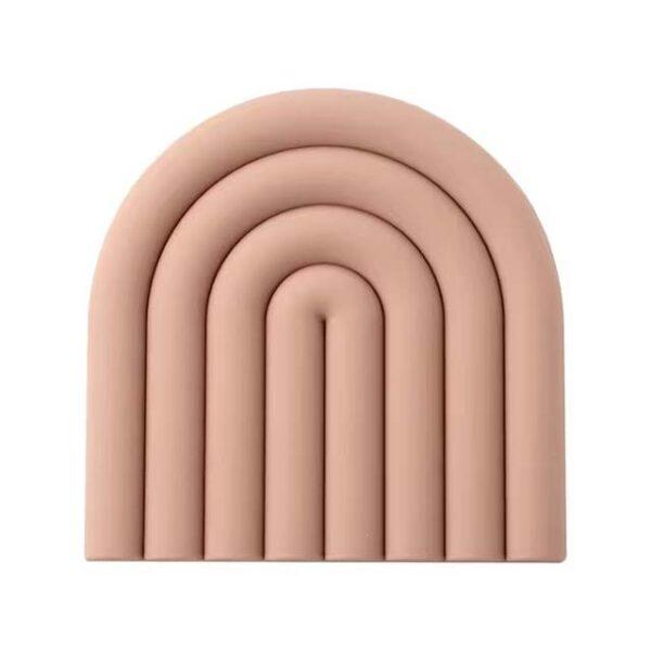 Rainbow Silicone Table Mat – Heat-Resistant Coaster, Pot Holder & Placemat for Kitchen Use