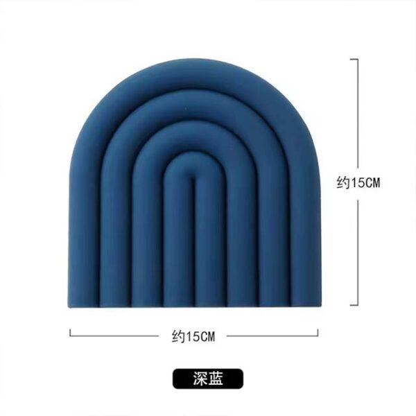 Rainbow Silicone Table Mat – Heat-Resistant Coaster, Pot Holder & Placemat for Kitchen Use