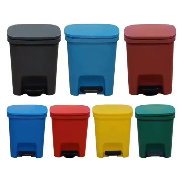 Rectangular Step-On Trash Can – Soft-Close Foot Pedal Garbage Bin with Odor Protection Lid