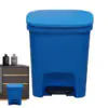 Rectangular Step-On Trash Can – Soft-Close Foot Pedal Garbage Bin with Odor Protection Lid