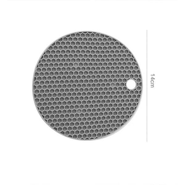 Round Heat-Resistant Silicone Mat – Non-Slip Drink Coasters & Thickened Pot Holder Placemat