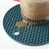 Round Heat-Resistant Silicone Mat – Non-Slip Drink Coasters & Thickened Pot Holder Placemat