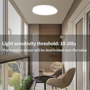 SHILOOK 15W LED Ceiling Light with Motion Sensor Radar