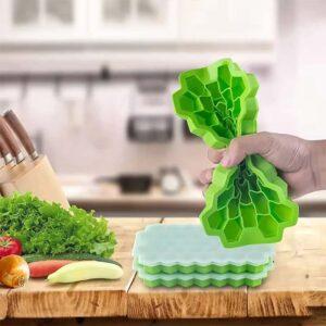 37-Grid Silicone Ice Cube Tray – Stackable DIY Ice Mold with Cover, Reusable & Food-Grade