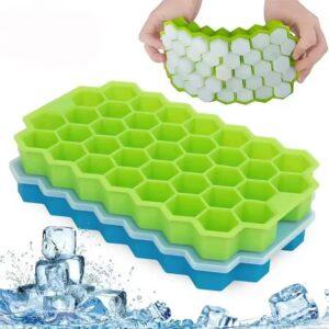 37-Grid Silicone Ice Cube Tray – Stackable DIY Ice Mold with Cover, Reusable & Food-Grade