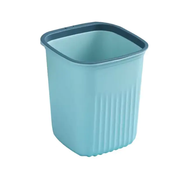 Simple Kitchen White Trash Can – Creative Open-Top Garbage Basket for Home, Living Room & Bathroom
