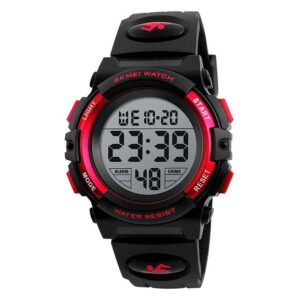 Skmei Children Watch Wristwatch- Fashion Multifunction Waterproof Outdoor Sports Luminous Watch for Kids Students Boys 1266 Red