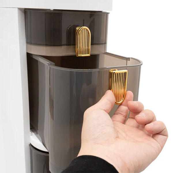 Slim Free-Standing Toilet Paper Holder & Storage Cabinet – Trendy Narrow Plastic Organizer with Drawers for Small Spaces, Bathroom, Bedroom & Living Room