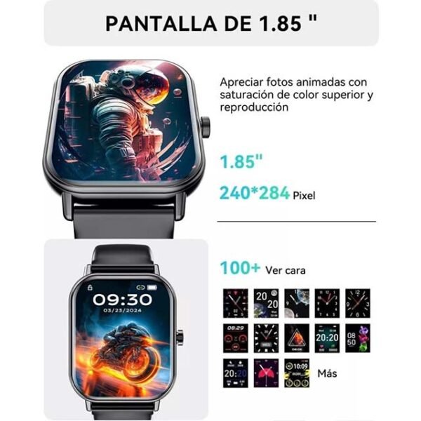 Smart Watch (Answer-Make Calls), 2024 Newest 1.85" Watches for Black