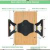 Solid Wood Rotating Sofa Armrest Tray – Double-Layer Multi-Purpose Sofa Table Tray for Drinks & Snacks