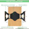 Solid Wood Rotating Sofa Armrest Tray – Double-Layer Multi-Purpose Sofa Table Tray for Drinks & Snacks