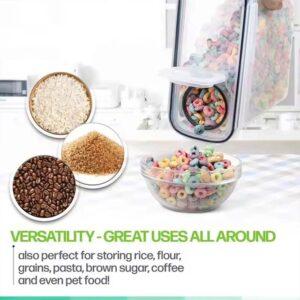 Stackable Food Storage Containers with Lids – Kitchen Pantry Organization Containers for Rice, Treats, and More