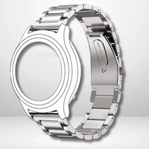 Stainless Steel Metal Chain Watch Strap Compatible