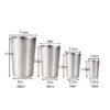 Stainless Steel Metal Cup Set – Beer, Wine, Coffee & Tea Tumblers – Durable Travel & Camping Mugs for Outdoor & Home Use