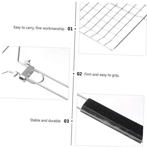 Stainless Steel Non-Stick BBQ Grilling Basket – Mesh Mat for Meat, Vegetables, Steak & Picnic Barbecue