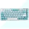USLION 126-Key Ice Mountain XDA Profile PBT Keycaps – Custom Gradient Artisan Keycaps for Mechanical Keyboard.