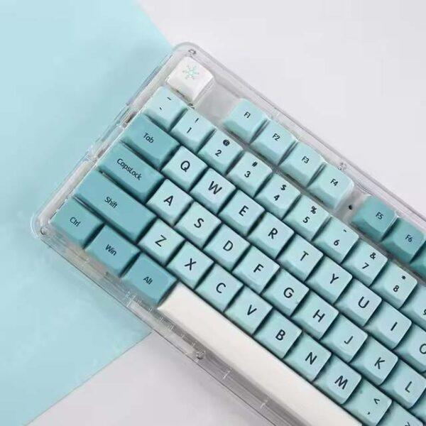 USLION 126-Key Ice Mountain XDA Profile PBT Keycaps – Custom Gradient Artisan Keycaps for Mechanical Keyboard. - Image 3