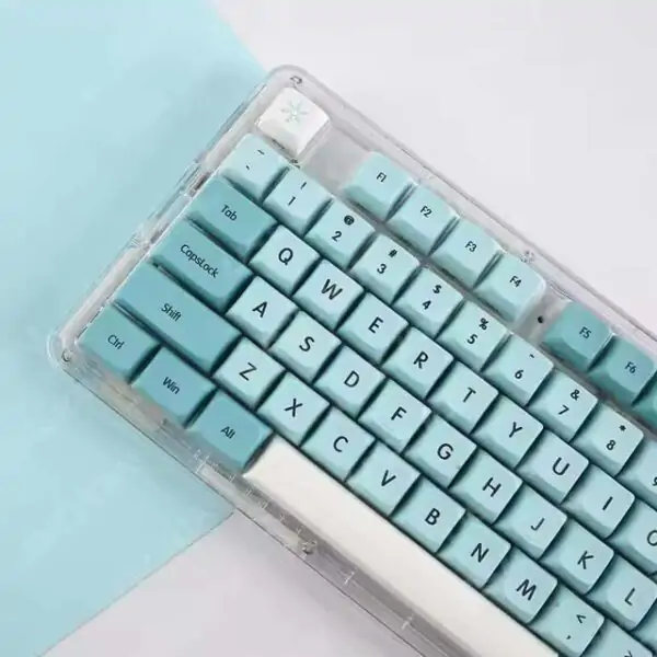 USLION 126-Key Ice Mountain XDA Profile PBT Keycaps – Custom Gradient Artisan Keycaps for Mechanical Keyboard. - Image 3