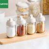WMMO Spice Jar Set with Lid – Herb & Condiment Storage Tins with Spoon & Sealed Container for Seasonings