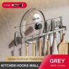 Wall-Mounted Kitchen Hook Rack – No-Punching Utensil & Chopping Board Storage Rail
