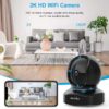 Wansview 2K WiFi Security Camera for Home – Baby, Pet & Nanny Monitor with 2-Way Audio, Night Vision, Alexa Compatible, TF Card Slot & Cloud Storage