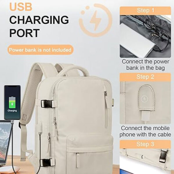 Winspansy Large Travel Backpack for Women & Men – Carry-On Flight Approved, Personal Item Size, Work Backpack with Shoe Compartment