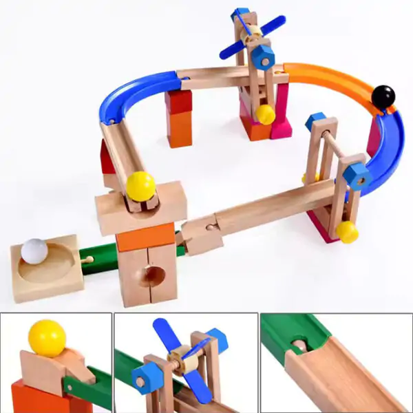 Wooden Roller Coaster Building Blocks