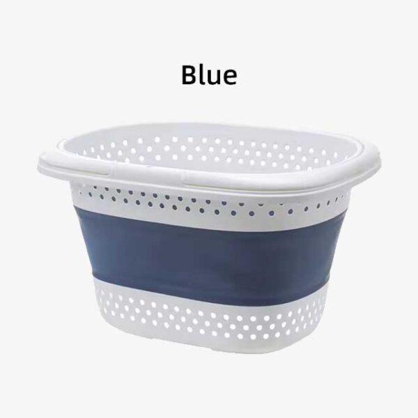 Collapsible Plastic Laundry Basket – Folding Pop-Up Dirty Clothes Basket, Large Household Storage Container for Bathroom