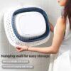 Collapsible Plastic Laundry Basket – Folding Pop-Up Dirty Clothes Basket, Large Household Storage Container for Bathroom