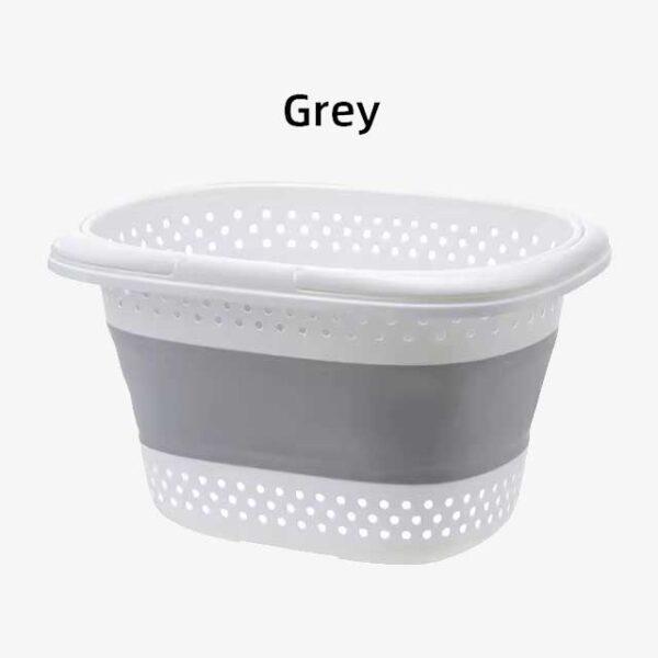 Collapsible Plastic Laundry Basket – Folding Pop-Up Dirty Clothes Basket, Large Household Storage Container for Bathroom
