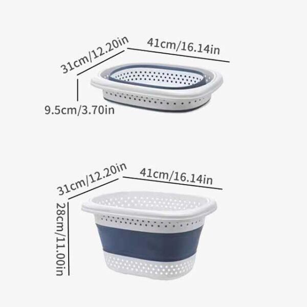Collapsible Plastic Laundry Basket – Folding Pop-Up Dirty Clothes Basket, Large Household Storage Container for Bathroom