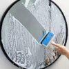 Multi-Purpose Cleaning Brush with Reusable Plastic Handle - Hard Firmness, Double-Sided Design for Bathroom, Toilet, Car & Glass
