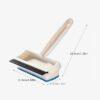 Multi-Purpose Cleaning Brush with Reusable Plastic Handle - Hard Firmness, Double-Sided Design for Bathroom, Toilet, Car & Glass
