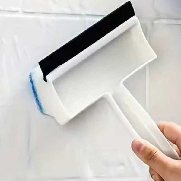 Multi-Purpose Cleaning Brush with Reusable Plastic Handle - Hard Firmness, Double-Sided Design for Bathroom, Toilet, Car & Glass