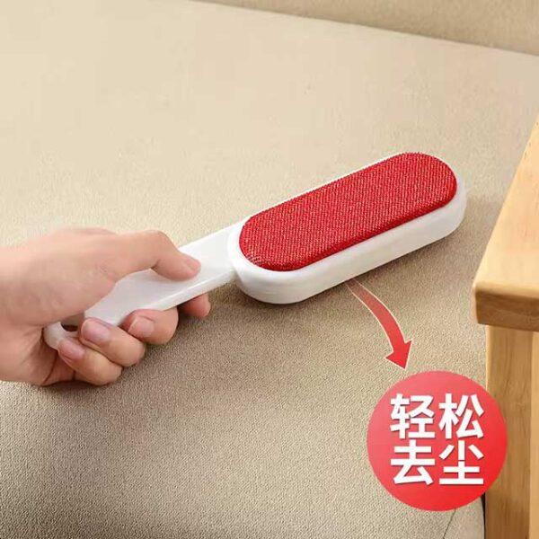 Self-Cleaning Lint Roller 2-Sided Dedusting Brush - Pet Hair Remover for Sofa, Carpet & Clothes - Effective Dog & Cat Hair Removal