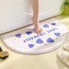 Simple Floral Bath Mat - Absorbent Non-Slip Floor Rug for Bedroom, Bathroom, and Entrance - Small Fresh Flowers Design