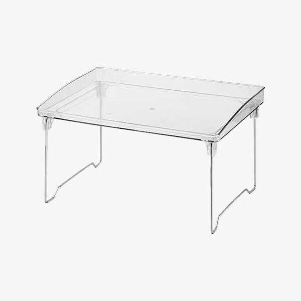 Transparent Foldable Storage Rack – Space Saving Kitchen & Cabinet Organizer, Stackable Shelving for Home Decor & Wardrobe