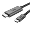 uni USB-C to HDMI Cable for Home Office 6ft (4K@60Hz) - USB Type-C to HDMI Cable - Thunderbolt 4/3 Compatible with iPhone 15 Pro/Max, MacBook Pro/Air 2023, iPad Pro, Surface Book 2, Galaxy S24