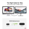 uni USB-C to HDMI Cable for Home Office 6ft (4K@60Hz) - USB Type-C to HDMI Cable - Thunderbolt 4/3 Compatible with iPhone 15 Pro/Max, MacBook Pro/Air 2023, iPad Pro, Surface Book 2, Galaxy S24