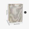 Waterproof Foldable Laundry Basket – Cotton Linen Dirty Clothes Hamper, Laundry Organizer, and Sundries Storage Bag